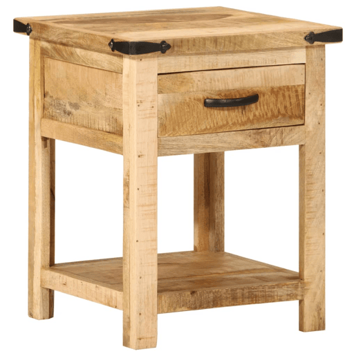 vidaXL Mesa de cabeceira 40x40x50 cm madeira mangueira maciça