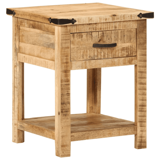 vidaXL Mesa de cabeceira 40x40x50 cm madeira mangueira maciça