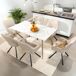 MEUBLES COSY Conjunto de 6 sillas de comedor con respaldo MEUBLES COSY Conjunto de 6 sillas de comedor con respaldo Beige