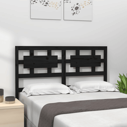 vidaXL Cabeceira de cama 125,5x4x100 cm pinho maciço preto vidaXL Cabeceira de cama 125,5x4x100 cm pinho maciço preto