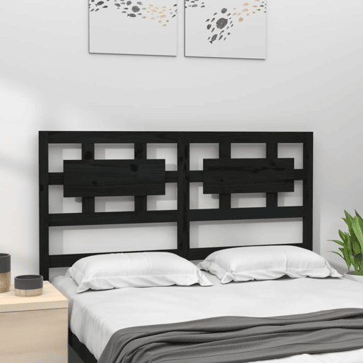 vidaXL Cabeceira de cama 125,5x4x100 cm pinho maciço preto vidaXL Cabeceira de cama 125,5x4x100 cm pinho maciço preto