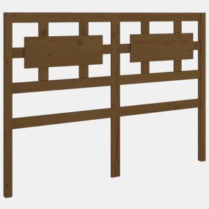 vidaXL Cabeceira de cama 205,5x4x100 cm pinho maciço castanho mel