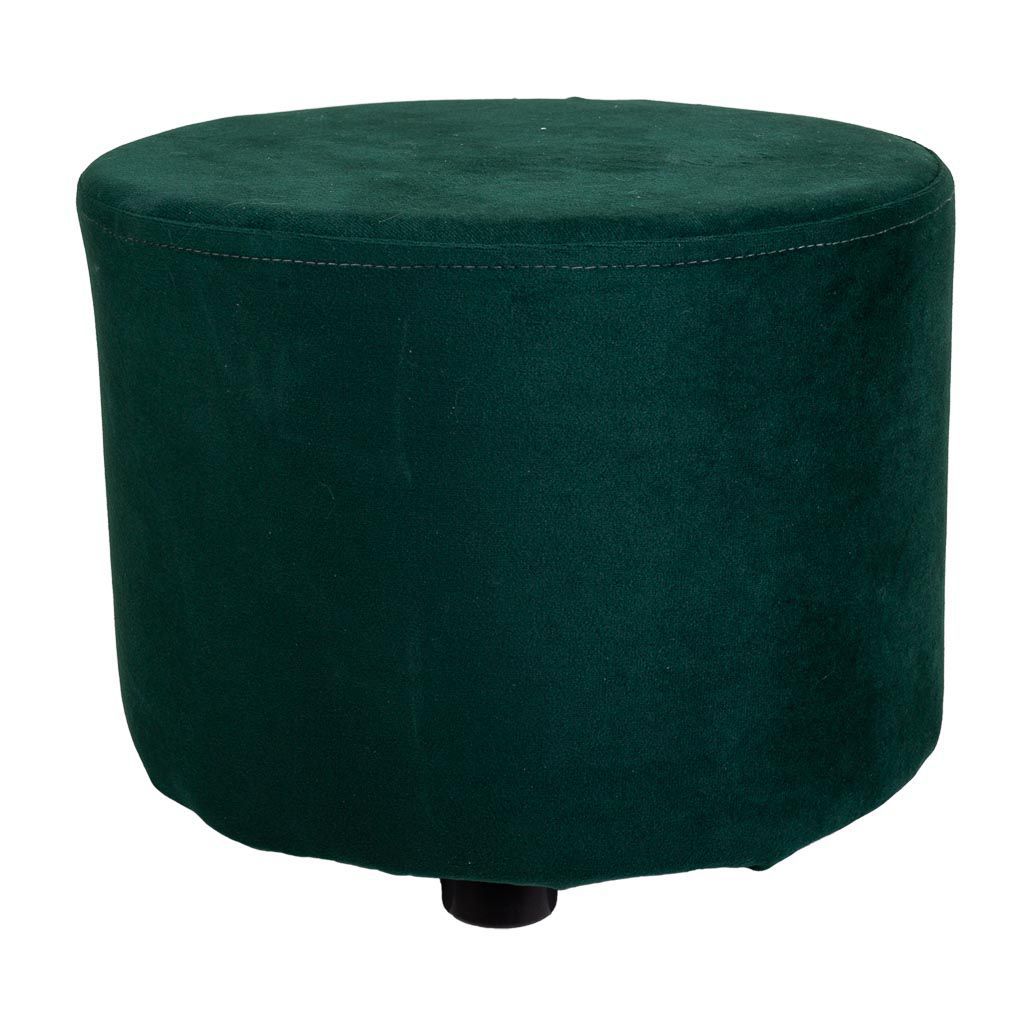 Taburete de madera forrado verde 30x24