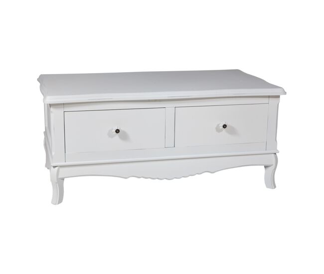 Mueble bajo de madera con lacado blanco 92x52x41 cm