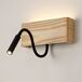Aplique con lector LED Ravel 5W+3W marca CristalRecord Aplique con lector LED Ravel 5W+3W marca CristalRecord Negro