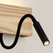 Aplique con lector LED Ravel 5W+3W marca CristalRecord Aplique con lector LED Ravel 5W+3W marca CristalRecord Negro