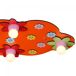 Plafón infantil Nube Floral MDF Infantil Plafón infantil Nube Floral MDF Infantil Naranja