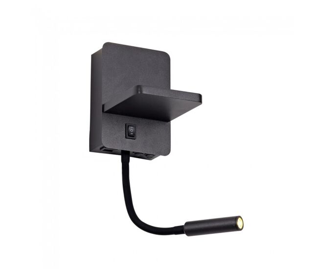 Aplique led con cargador wireless rob2 5+3w marca cristalrecord
