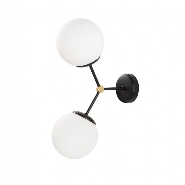 Aplique de pared Mulen (2 luces) Metal Moderno Negro