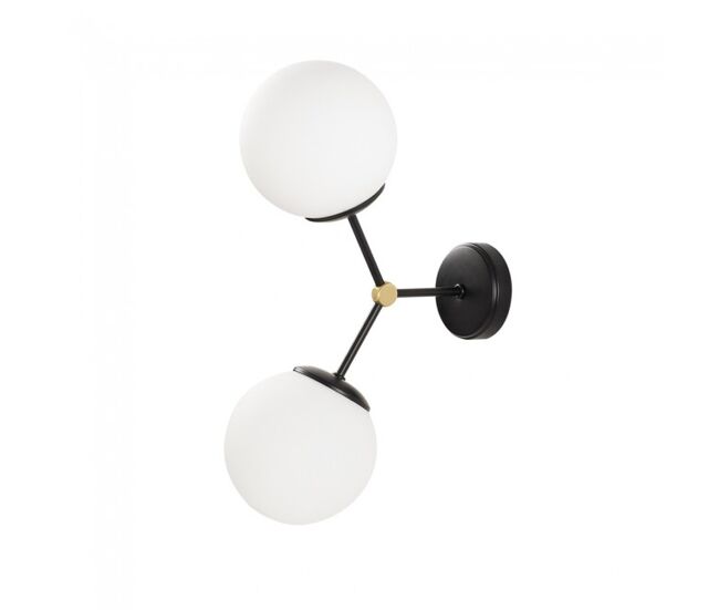 Aplique de pared mulen negro 2 luces marca wonderlamp