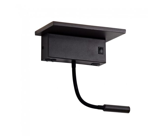 Aplique led con cargador wireless rob2 ii 5+3w marca cristalrecord