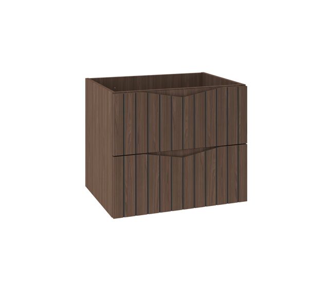 Mueble bajo lavabo 60cm siena madera y negro