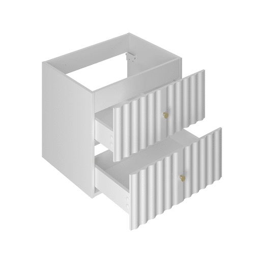 Móvel sous-lavatório 80cm 2 nichos bancada Izae Branco