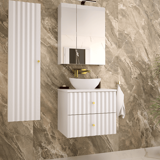 Móvel toucador 60 cm com bancada Izae Branco