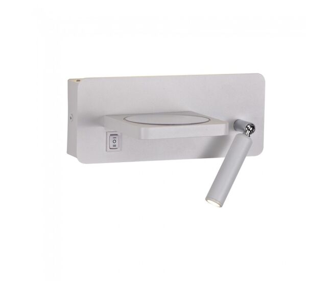 Aplique led con cargador wireless rob iii 5+3w marca cristalrecord