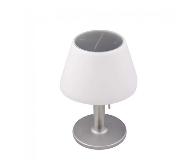 Lámpara de mesa solar led platina 5w marca wonderlamp