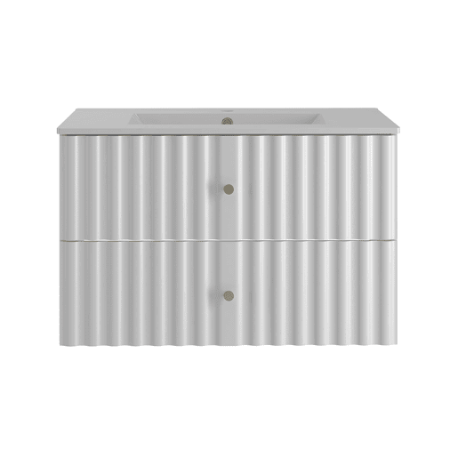 Móvel lavatório individual embutido 80cm Izae Branco