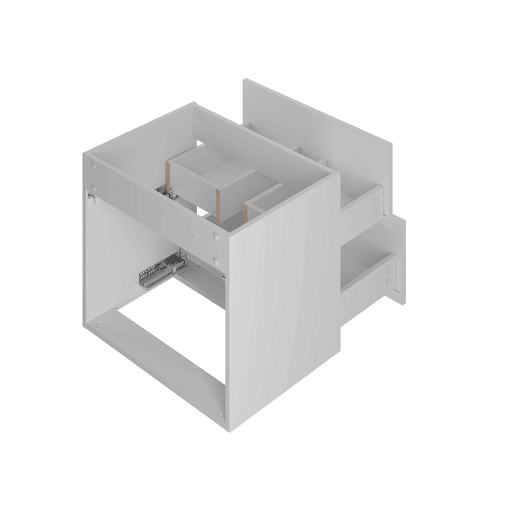 Móvel sous-lavatório 140cm 2 nichos bancada Izae Branco