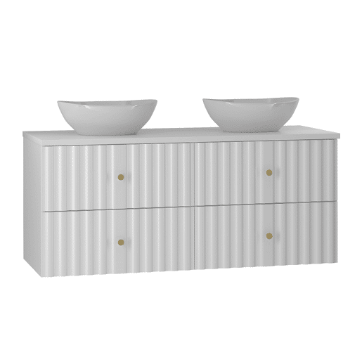 Móvel lavatório duplo 120cm Izae Branco Móvel lavatório duplo 120cm Izae Branco