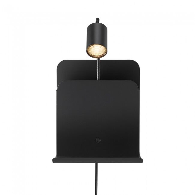 Aplique revistero con usb y repisa roomi marca nordlux
