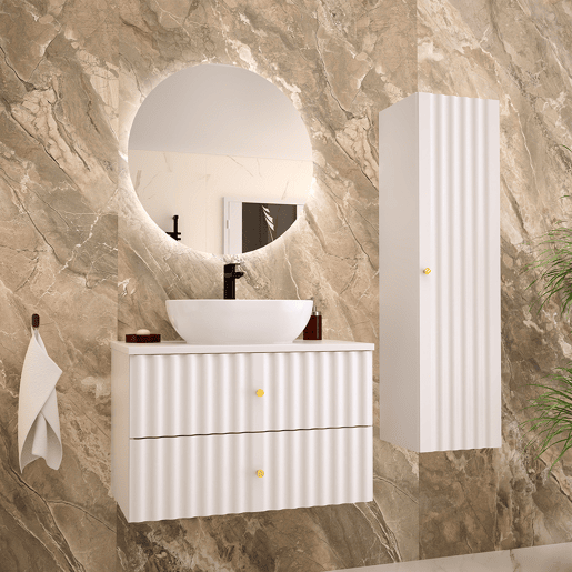 Móvel sous-lavatório 80cm bancada Izae Branco