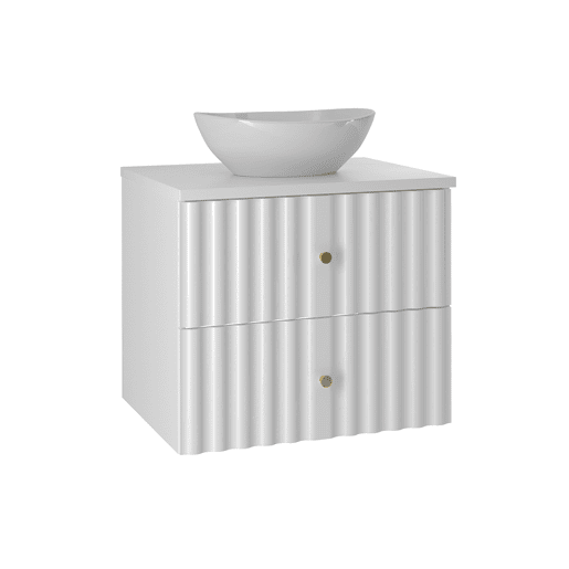 Conjunto móvel lavatório individual 60 cm e coluna Izae Branco