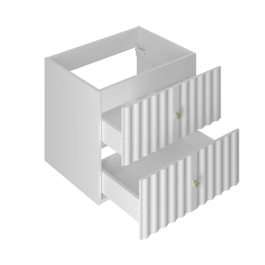 Conjunto móvel lavatório individual 60 cm e coluna Izae Branco