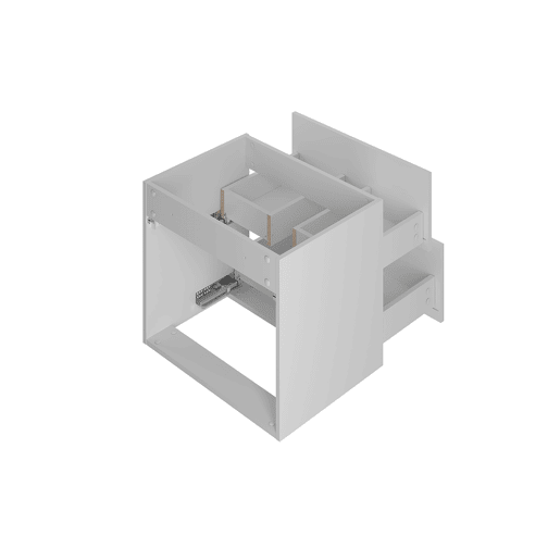 Móvel lavatório individual 80cm 2 nichos Izae Branco