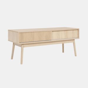 Móvel de TV em madeira de 2 portas, 115cm, Linear, Madeira, 115x40x48 cm