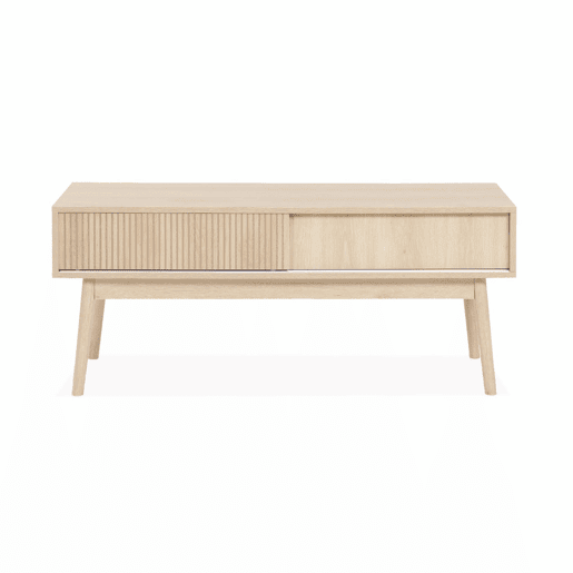 Móvel de TV em madeira de 2 portas, 115cm, Linear, Madeira, 115x40x48 cm