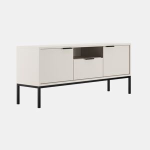Móvel TV 135 cm Seattle Branco Pés pretos