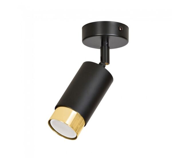 Foco de techo orientable mura negro/oro marca wonderlamp