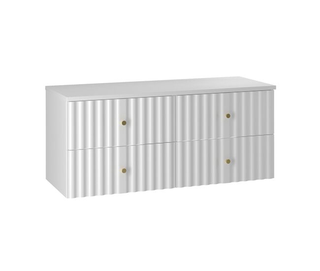 Mueble bajo lavabo 120cm encimera izae blanco