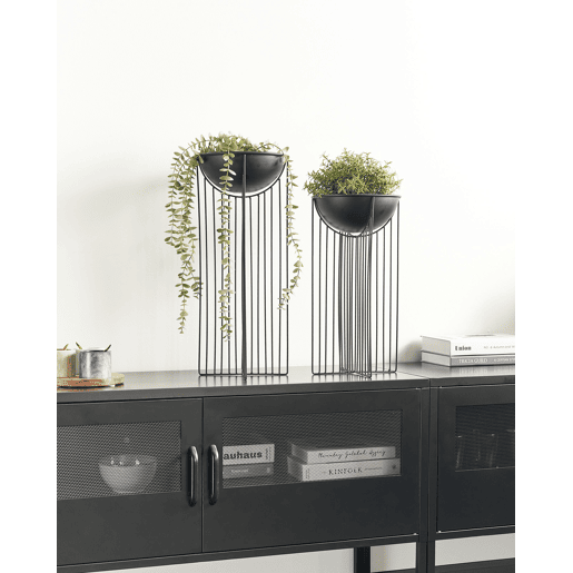 Beliani Conjunto de 2 vasos de plantas com pés FICARIA