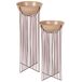 Beliani Conjunto de 2 macetas con patas FICARIA Beliani Conjunto de 2 macetas con patas FICARIA Rosa
