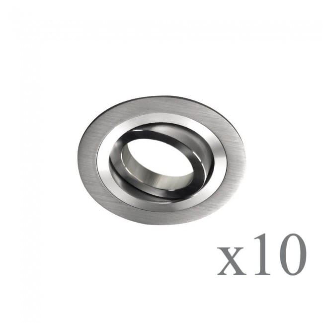 Pack 10 Empotrable Classic redondo aluminio