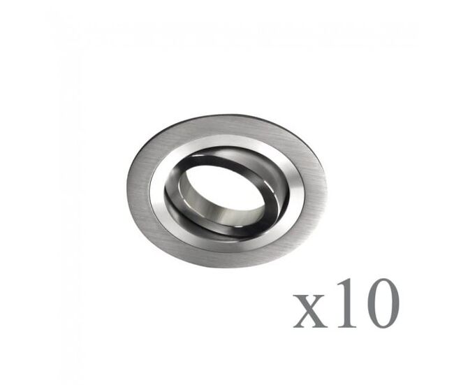 Pack 10 empotrable classic redondo aluminio