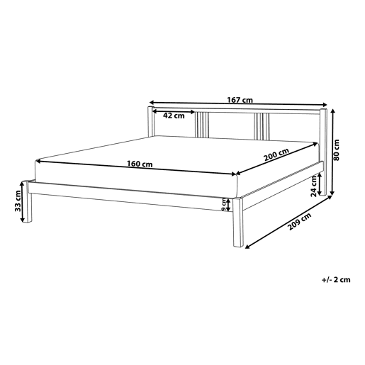 Beliani Cama Pinho VANNES Beliani Cama Pinho VANNES