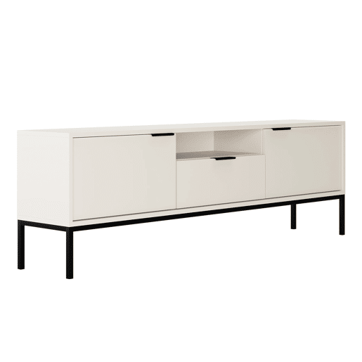 Móvel TV 175 cm Seattle Branco Pés pretos