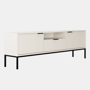 Móvel TV 175 cm Seattle Branco Pés pretos