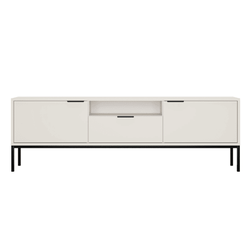 Móvel TV 175 cm Seattle Branco Pés pretos