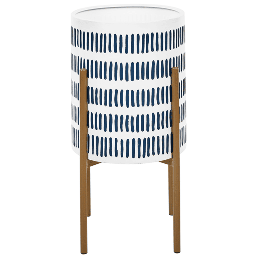 Vaso alto para plantas NEMOROSA Metal 31 cm Branco