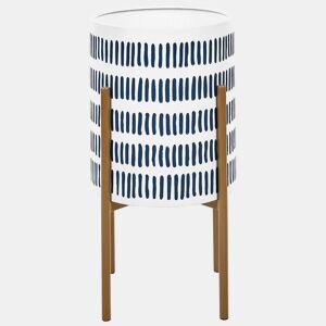 Vaso alto para plantas NEMOROSA Metal 31 cm Branco