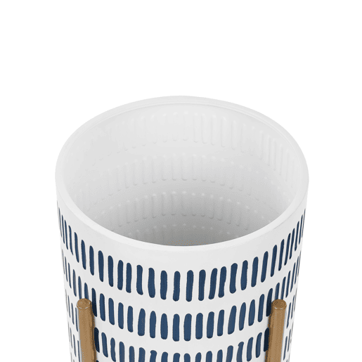 Vaso alto para plantas NEMOROSA Metal 31 cm Branco