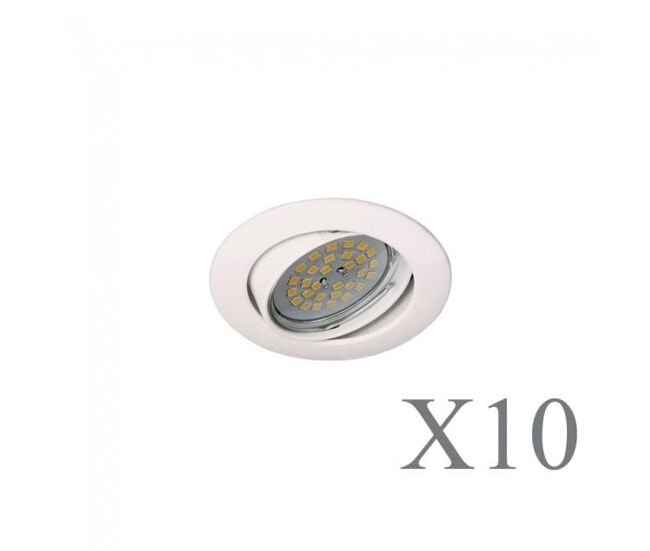 Pack 10 basic redondo blanco marca wonderlamp