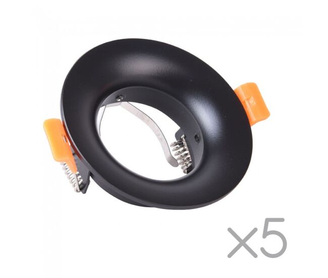 Pack 5 empotrables basic ii redondos negro marca wonderlamp