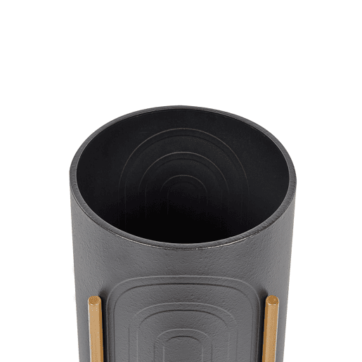 Vaso alto para plantas SEROTINA Metal 32 cm Preto