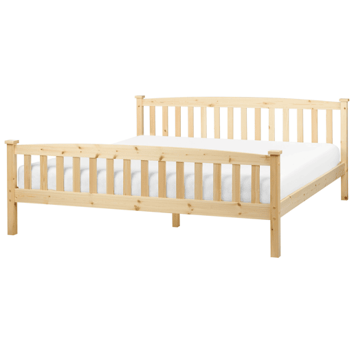 Cama Pinho GIVERNY 180 x 200 cm Castanho claro
