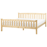 Cama Pinho GIVERNY 180 x 200 cm Castanho claro