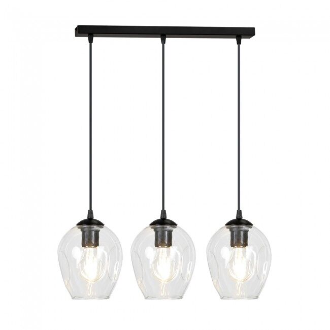 regleta de techo domos transparente 3 luces marca wonderlamp